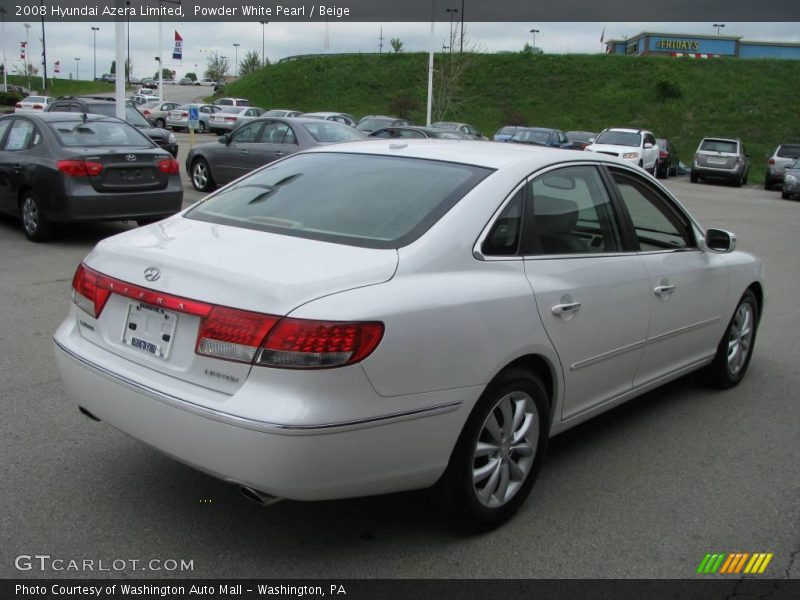 Powder White Pearl / Beige 2008 Hyundai Azera Limited
