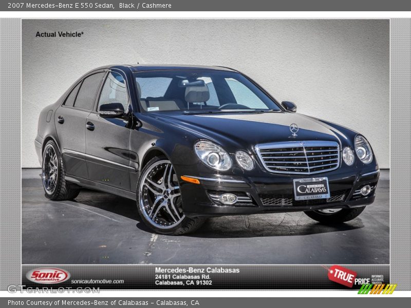 Black / Cashmere 2007 Mercedes-Benz E 550 Sedan