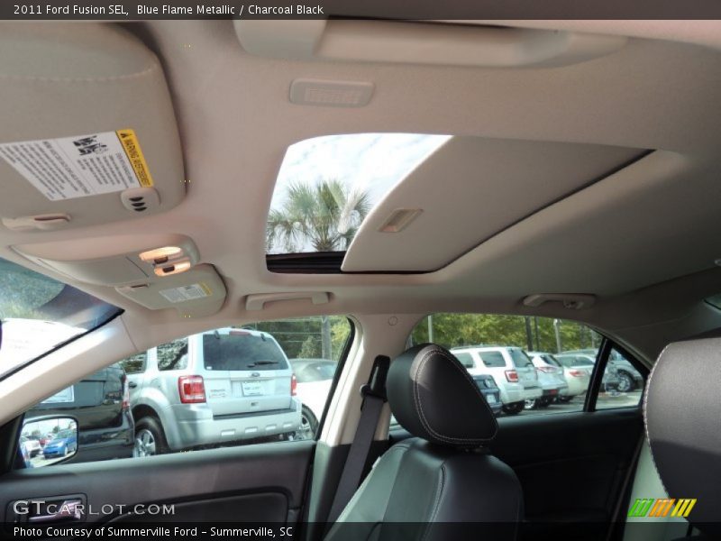 Blue Flame Metallic / Charcoal Black 2011 Ford Fusion SEL