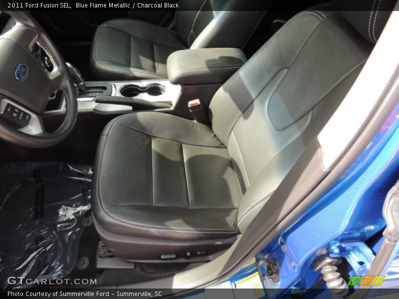 Blue Flame Metallic / Charcoal Black 2011 Ford Fusion SEL