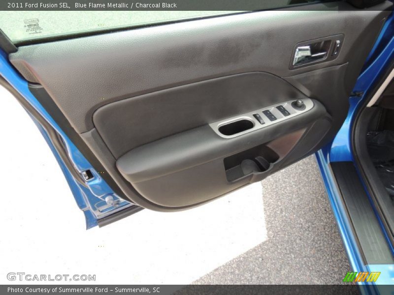 Blue Flame Metallic / Charcoal Black 2011 Ford Fusion SEL