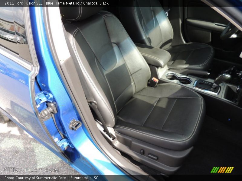 Blue Flame Metallic / Charcoal Black 2011 Ford Fusion SEL