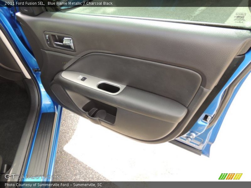 Blue Flame Metallic / Charcoal Black 2011 Ford Fusion SEL