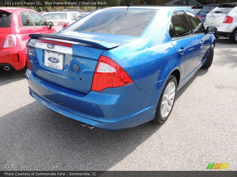 Blue Flame Metallic / Charcoal Black 2011 Ford Fusion SEL