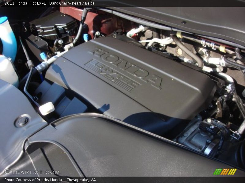 Dark Cherry Pearl / Beige 2011 Honda Pilot EX-L