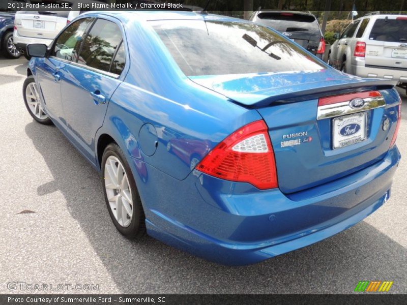 Blue Flame Metallic / Charcoal Black 2011 Ford Fusion SEL