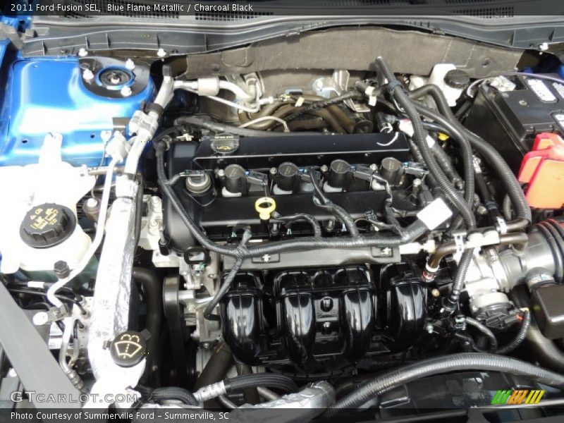 Blue Flame Metallic / Charcoal Black 2011 Ford Fusion SEL