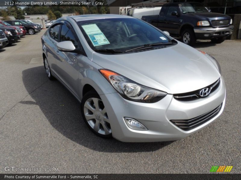 Shimmering Silver / Gray 2012 Hyundai Elantra Limited