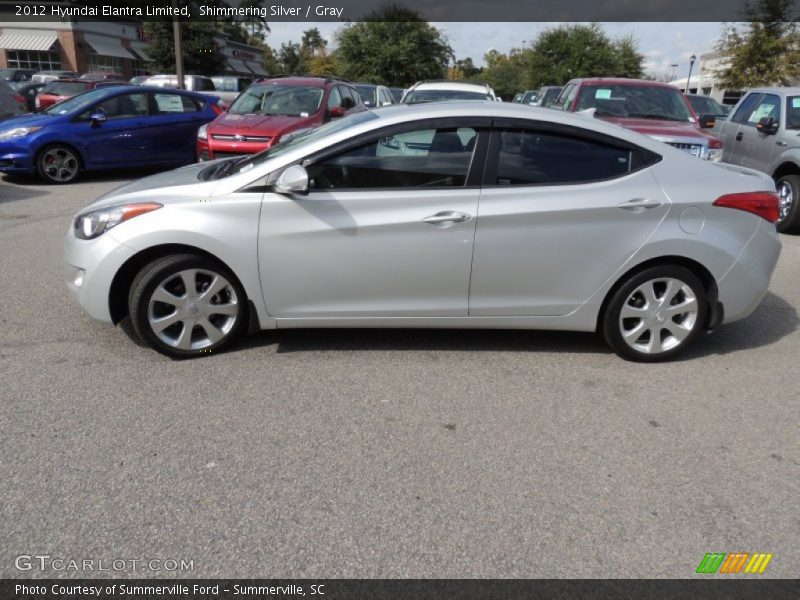 Shimmering Silver / Gray 2012 Hyundai Elantra Limited