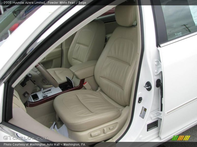 Powder White Pearl / Beige 2008 Hyundai Azera Limited