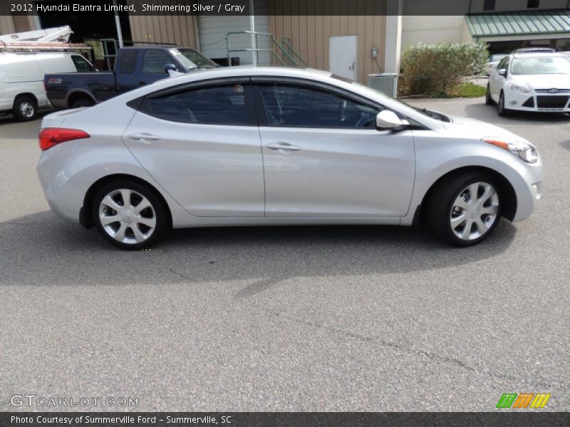 Shimmering Silver / Gray 2012 Hyundai Elantra Limited
