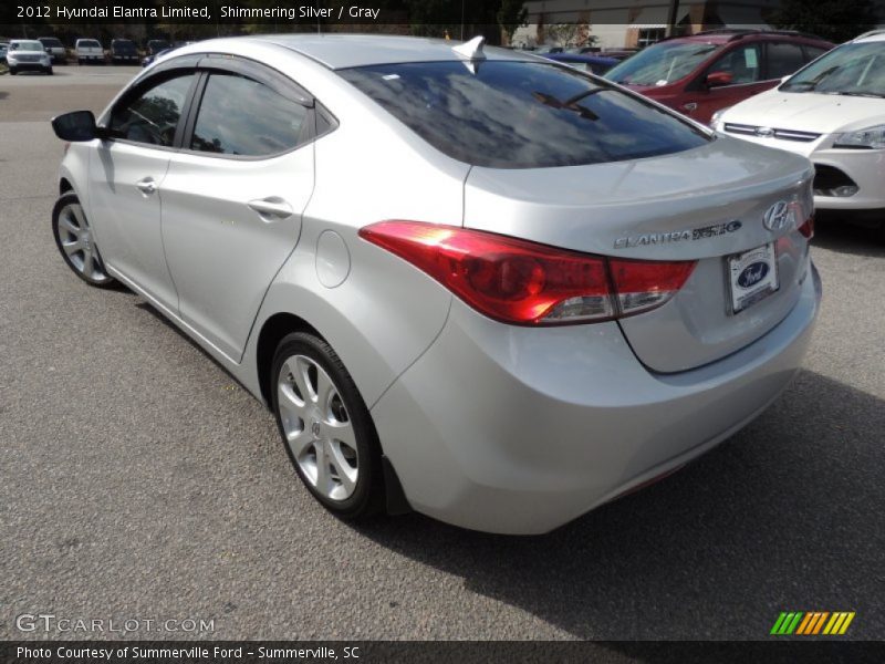 Shimmering Silver / Gray 2012 Hyundai Elantra Limited