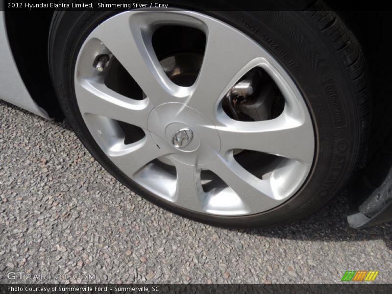 Shimmering Silver / Gray 2012 Hyundai Elantra Limited