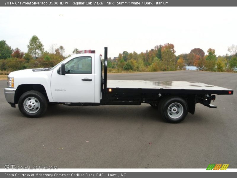 Summit White / Dark Titanium 2014 Chevrolet Silverado 3500HD WT Regular Cab Stake Truck