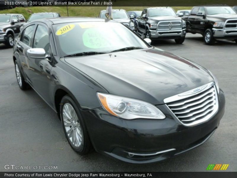 Brilliant Black Crystal Pearl / Black 2011 Chrysler 200 Limited