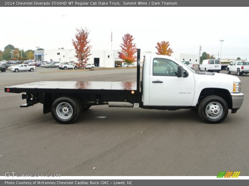 Summit White / Dark Titanium 2014 Chevrolet Silverado 3500HD WT Regular Cab Stake Truck