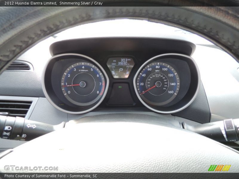 Shimmering Silver / Gray 2012 Hyundai Elantra Limited