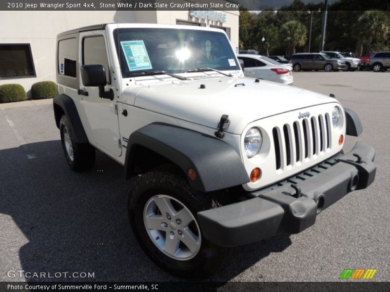 Stone White / Dark Slate Gray/Medium Slate Gray 2010 Jeep Wrangler Sport 4x4