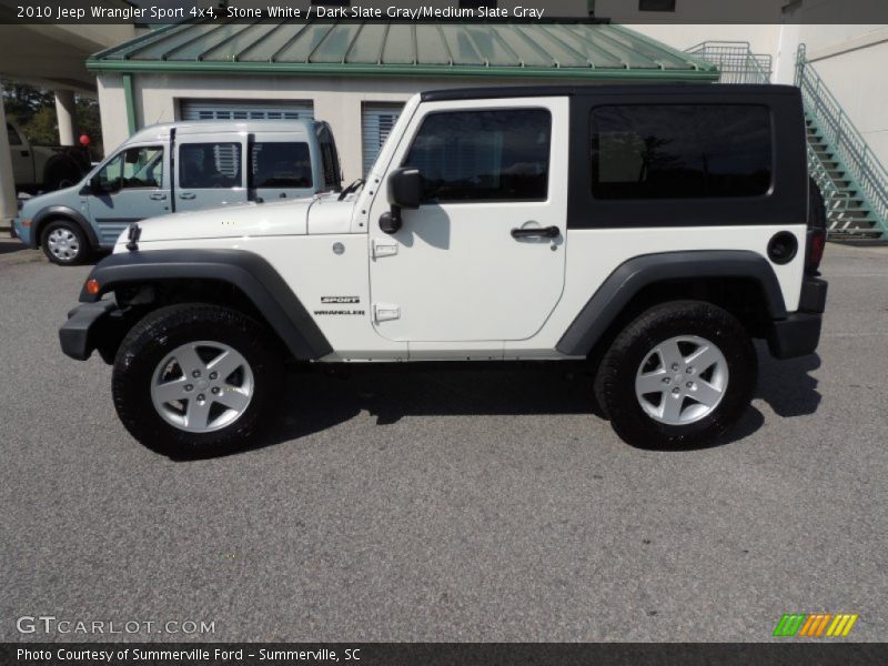 Stone White / Dark Slate Gray/Medium Slate Gray 2010 Jeep Wrangler Sport 4x4