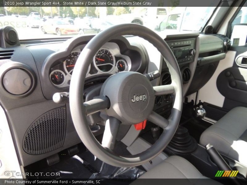Stone White / Dark Slate Gray/Medium Slate Gray 2010 Jeep Wrangler Sport 4x4