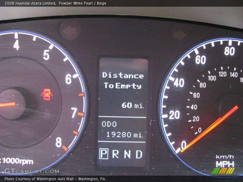 Powder White Pearl / Beige 2008 Hyundai Azera Limited