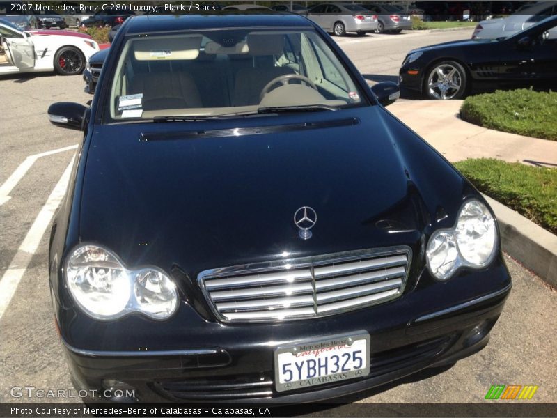 Black / Black 2007 Mercedes-Benz C 280 Luxury