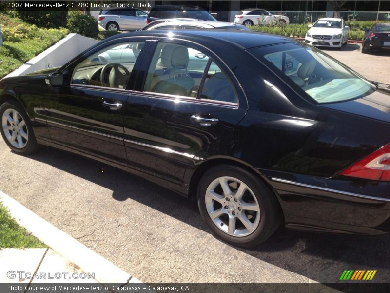 Black / Black 2007 Mercedes-Benz C 280 Luxury