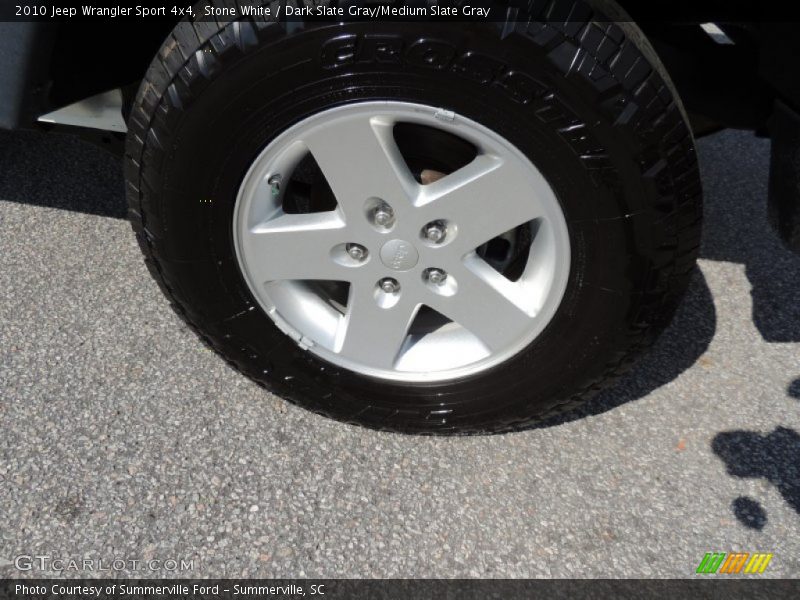 Stone White / Dark Slate Gray/Medium Slate Gray 2010 Jeep Wrangler Sport 4x4