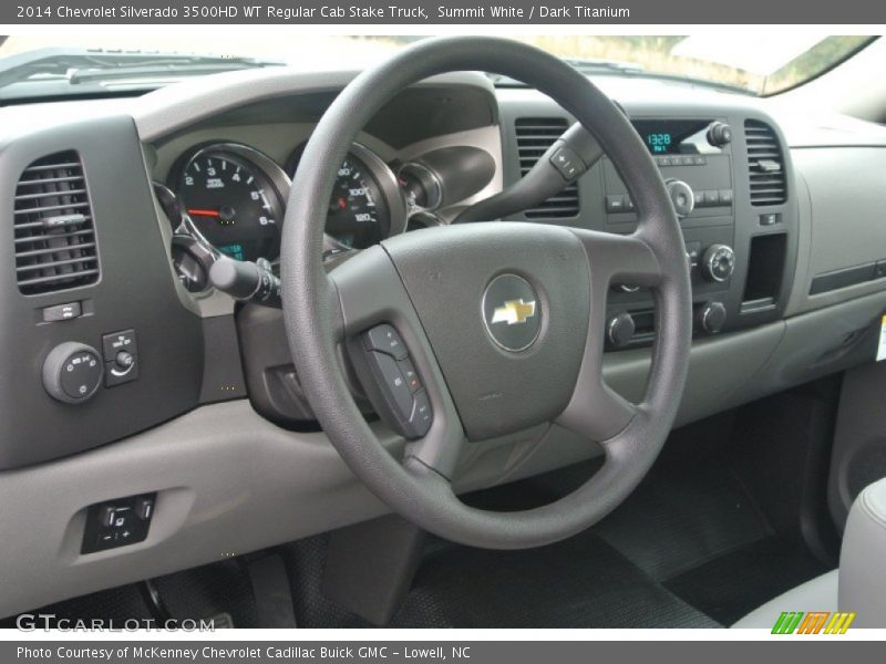 Summit White / Dark Titanium 2014 Chevrolet Silverado 3500HD WT Regular Cab Stake Truck