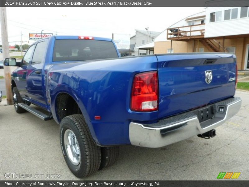 Blue Streak Pearl / Black/Diesel Gray 2014 Ram 3500 SLT Crew Cab 4x4 Dually