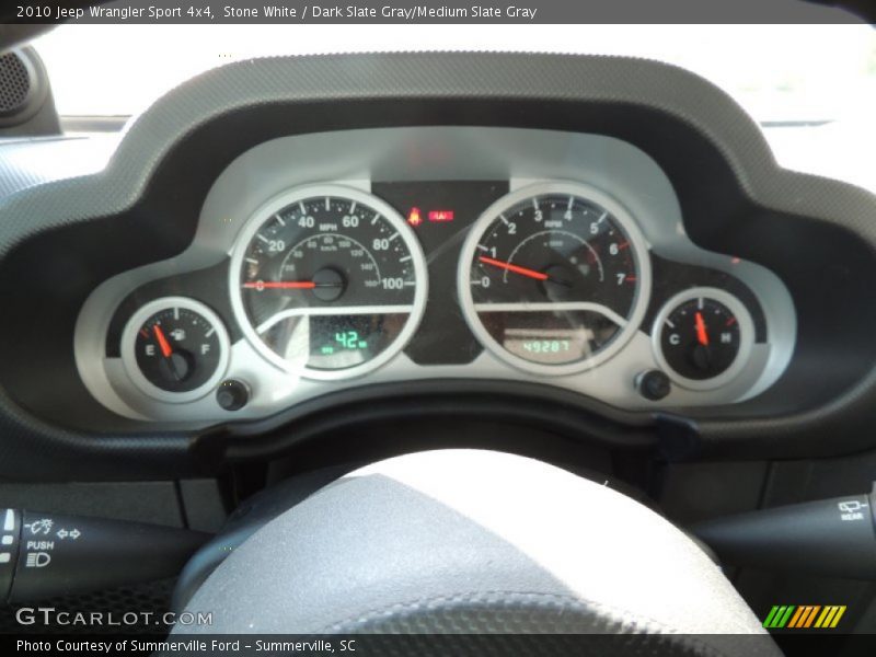 Stone White / Dark Slate Gray/Medium Slate Gray 2010 Jeep Wrangler Sport 4x4