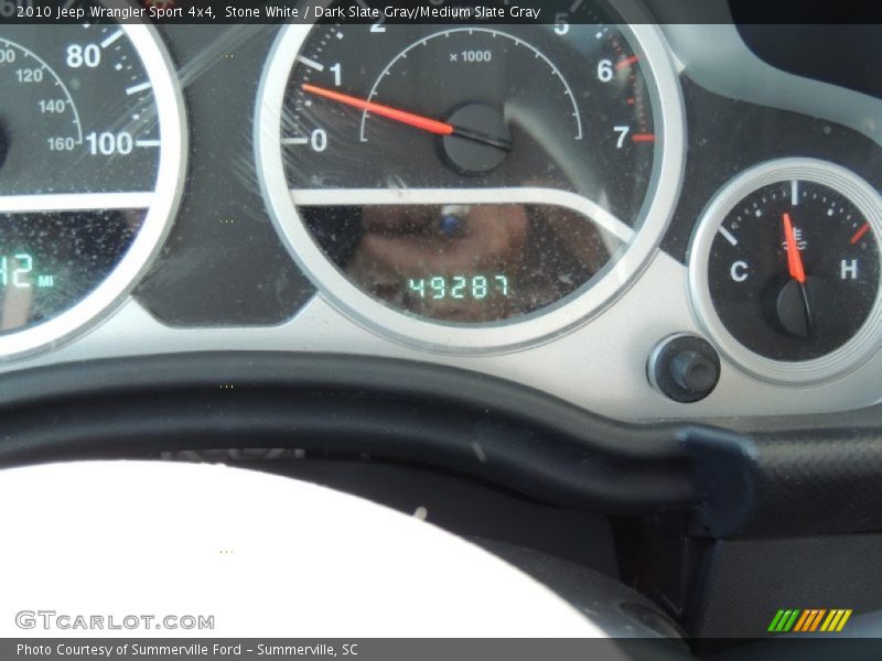 Stone White / Dark Slate Gray/Medium Slate Gray 2010 Jeep Wrangler Sport 4x4