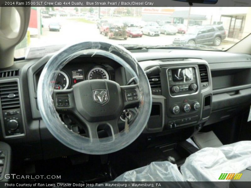 Blue Streak Pearl / Black/Diesel Gray 2014 Ram 3500 SLT Crew Cab 4x4 Dually