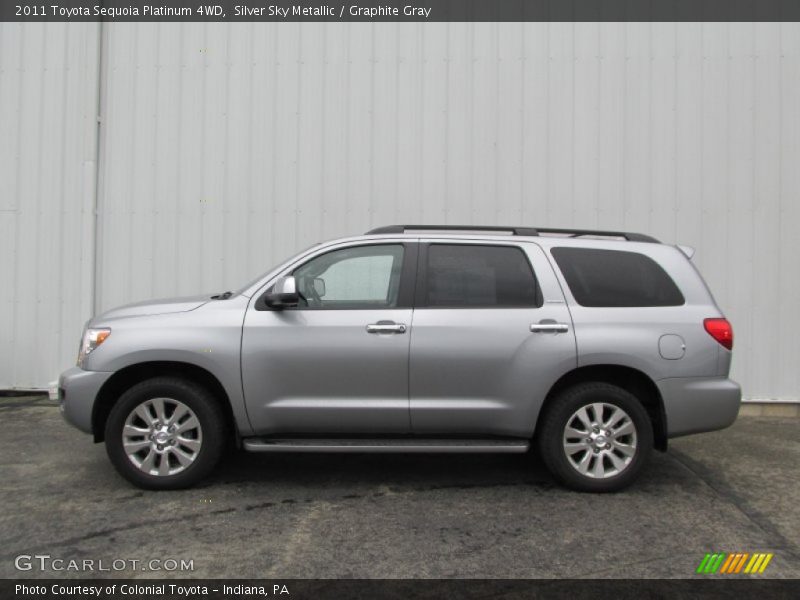Silver Sky Metallic / Graphite Gray 2011 Toyota Sequoia Platinum 4WD