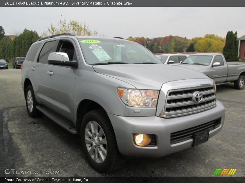 Silver Sky Metallic / Graphite Gray 2011 Toyota Sequoia Platinum 4WD