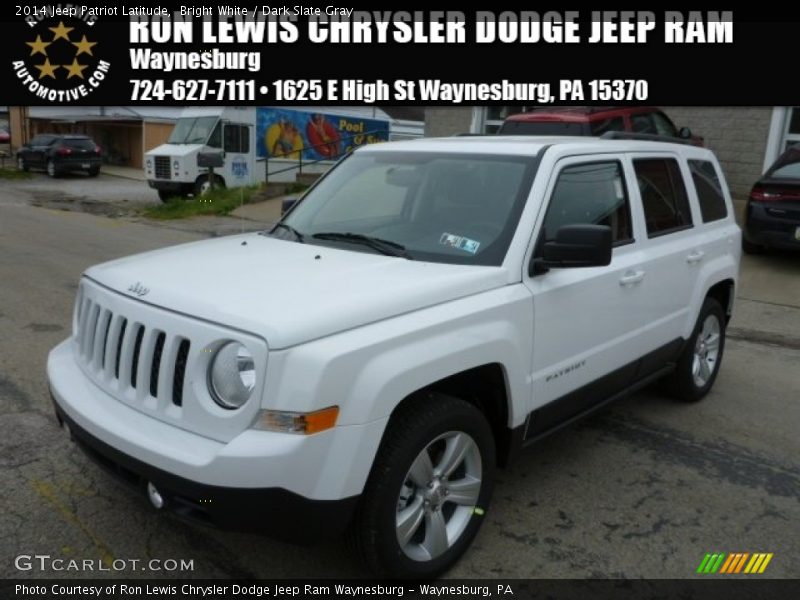 Bright White / Dark Slate Gray 2014 Jeep Patriot Latitude