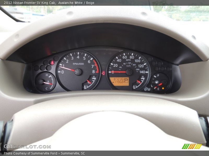 Avalanche White / Beige 2012 Nissan Frontier SV King Cab