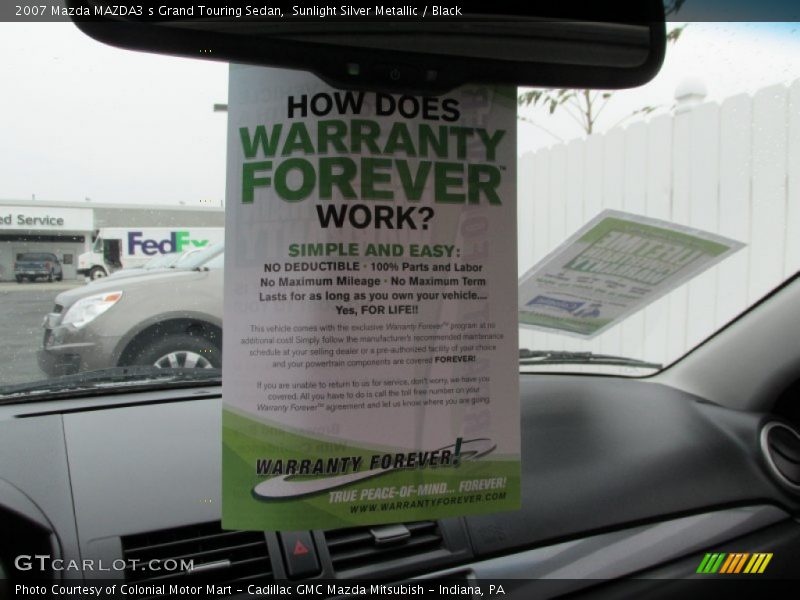 Sunlight Silver Metallic / Black 2007 Mazda MAZDA3 s Grand Touring Sedan