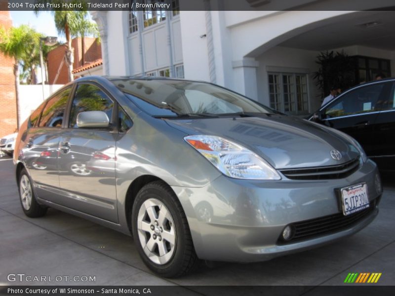 Tideland Pearl / Brown/Ivory 2004 Toyota Prius Hybrid