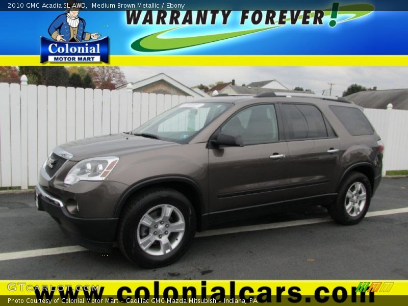 Medium Brown Metallic / Ebony 2010 GMC Acadia SL AWD