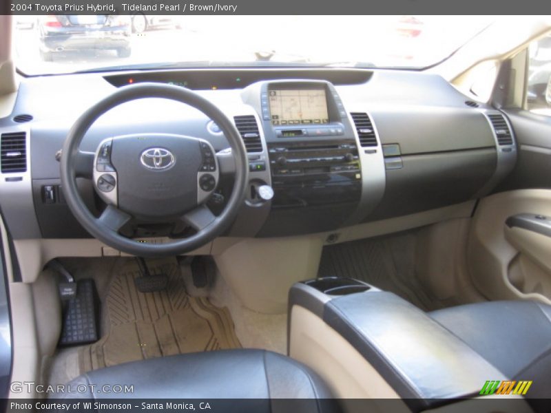 Tideland Pearl / Brown/Ivory 2004 Toyota Prius Hybrid