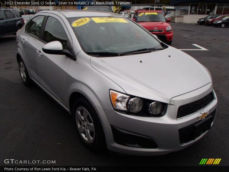Silver Ice Metallic / Jet Black/Dark Titanium 2013 Chevrolet Sonic LS Sedan