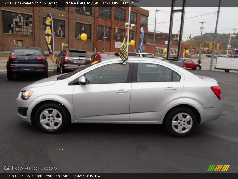 Silver Ice Metallic / Jet Black/Dark Titanium 2013 Chevrolet Sonic LS Sedan