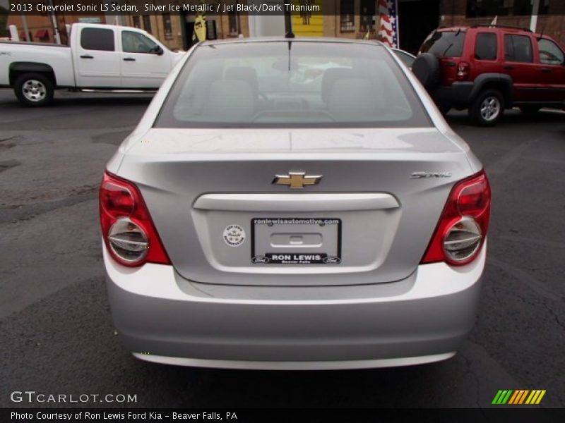Silver Ice Metallic / Jet Black/Dark Titanium 2013 Chevrolet Sonic LS Sedan