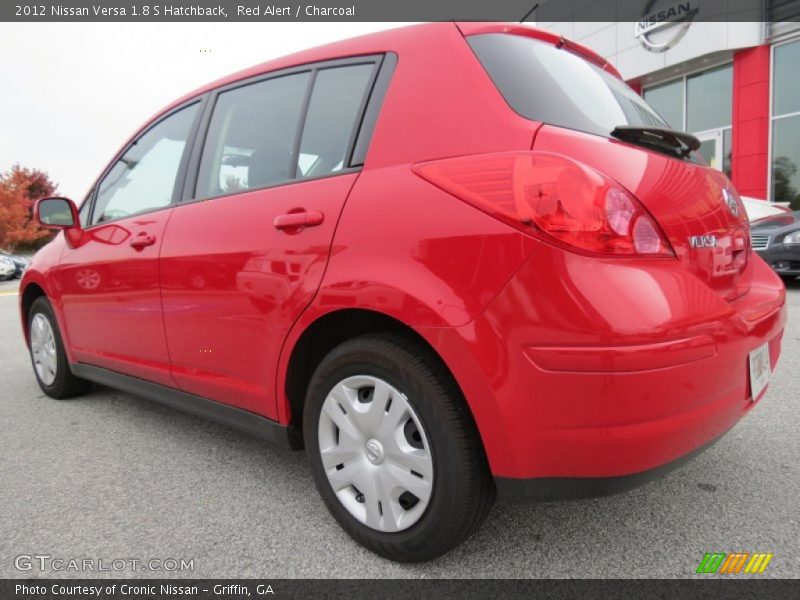 Red Alert / Charcoal 2012 Nissan Versa 1.8 S Hatchback