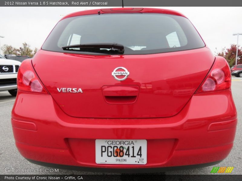 Red Alert / Charcoal 2012 Nissan Versa 1.8 S Hatchback