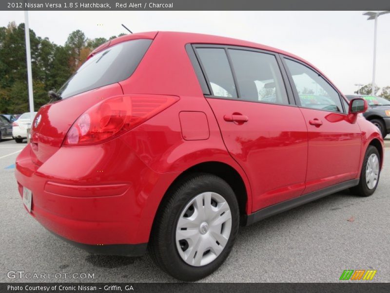 Red Alert / Charcoal 2012 Nissan Versa 1.8 S Hatchback