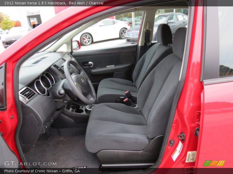 Red Alert / Charcoal 2012 Nissan Versa 1.8 S Hatchback