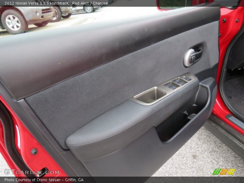 Red Alert / Charcoal 2012 Nissan Versa 1.8 S Hatchback