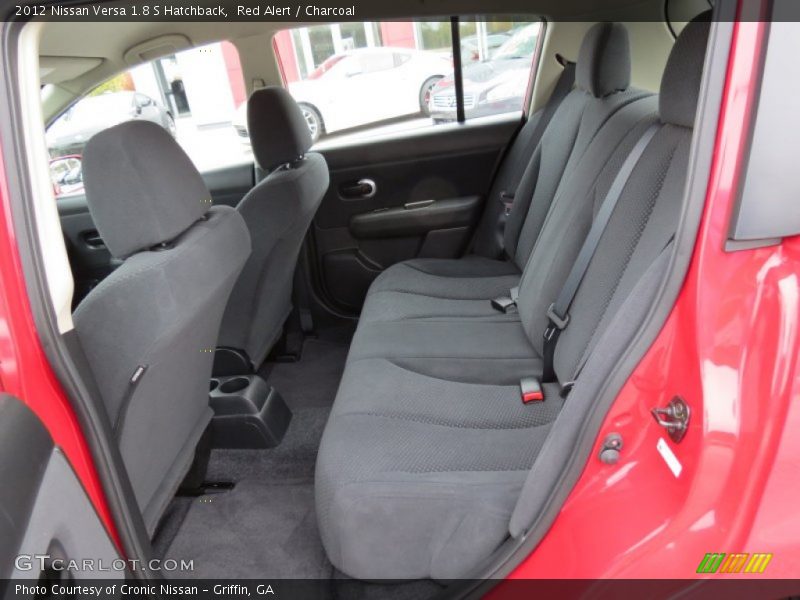 Red Alert / Charcoal 2012 Nissan Versa 1.8 S Hatchback